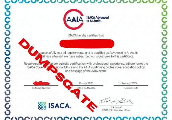 ISACA AAIA Pass result dumpsgate 2