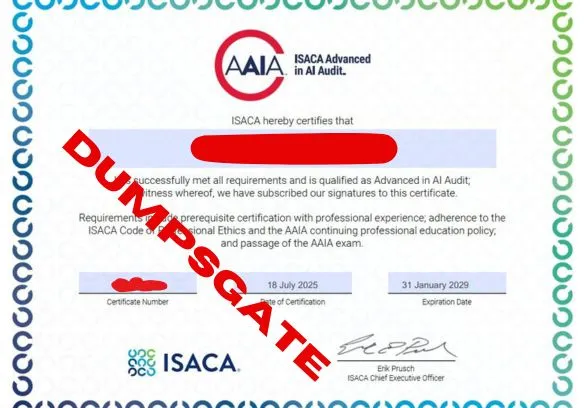 ISACA AAIA Pass result dumpsgate